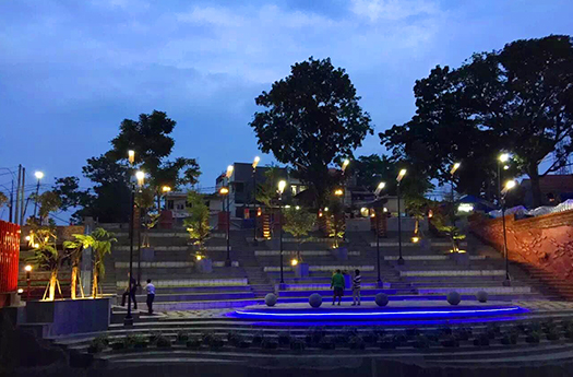 Progetto di illuminazione solare paesaggistica in Teras Cikapundung, Indonesia