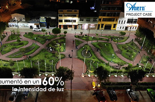 Progetto di illuminazione solare da giardino per 3 parchi centrali in perù