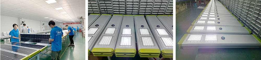 La produzione di lampioni solari a pannello solare a doppia faccia (SL-X)