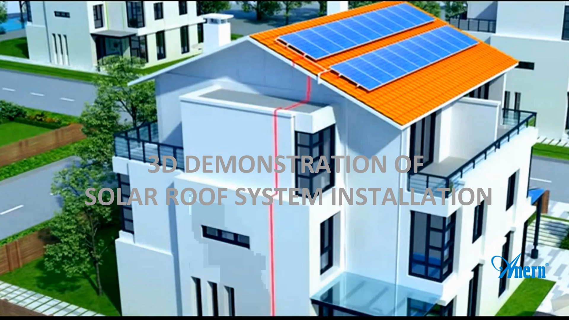 Dimostrazione 3D dell'installazione del sistema di tetto solare