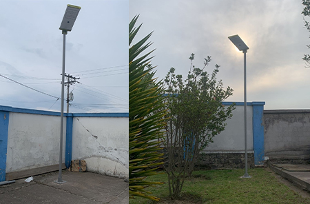 Progetto di illuminazione stradale solare di fabbrica dell'ecuador