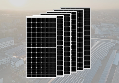 Tipo: modulo fotovoltaico monocristallino a mezza cella potenza: 550 w25 anni di garanzia di uscita dell'alimentazione