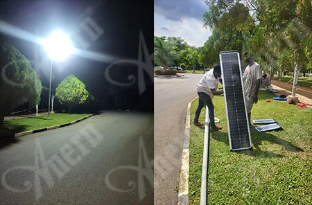 Progetto pilota di illuminazione stradale stradale solare Nigeria