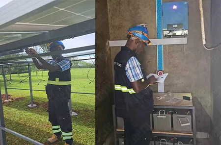 Sistema di energia solare 2.4KW e 10.2KW in Uganda