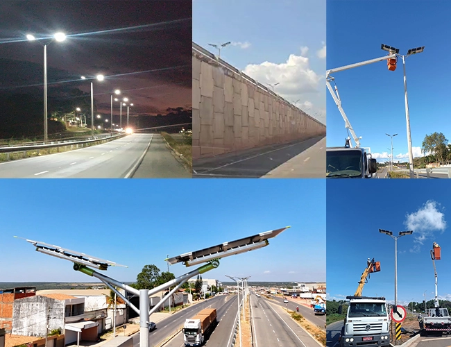 Lampione stradale a pannello solare