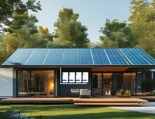 Montaggio a parete della batteria solare